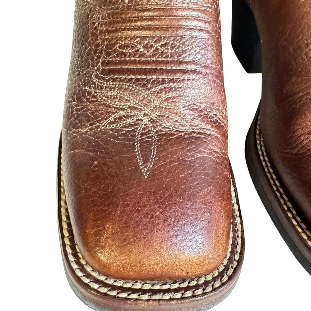 Tony Lama Mustang Buckaroo Wmns 7B Leather Cowgirl Boots RR2007L Square Toe - Picture 14 of 14